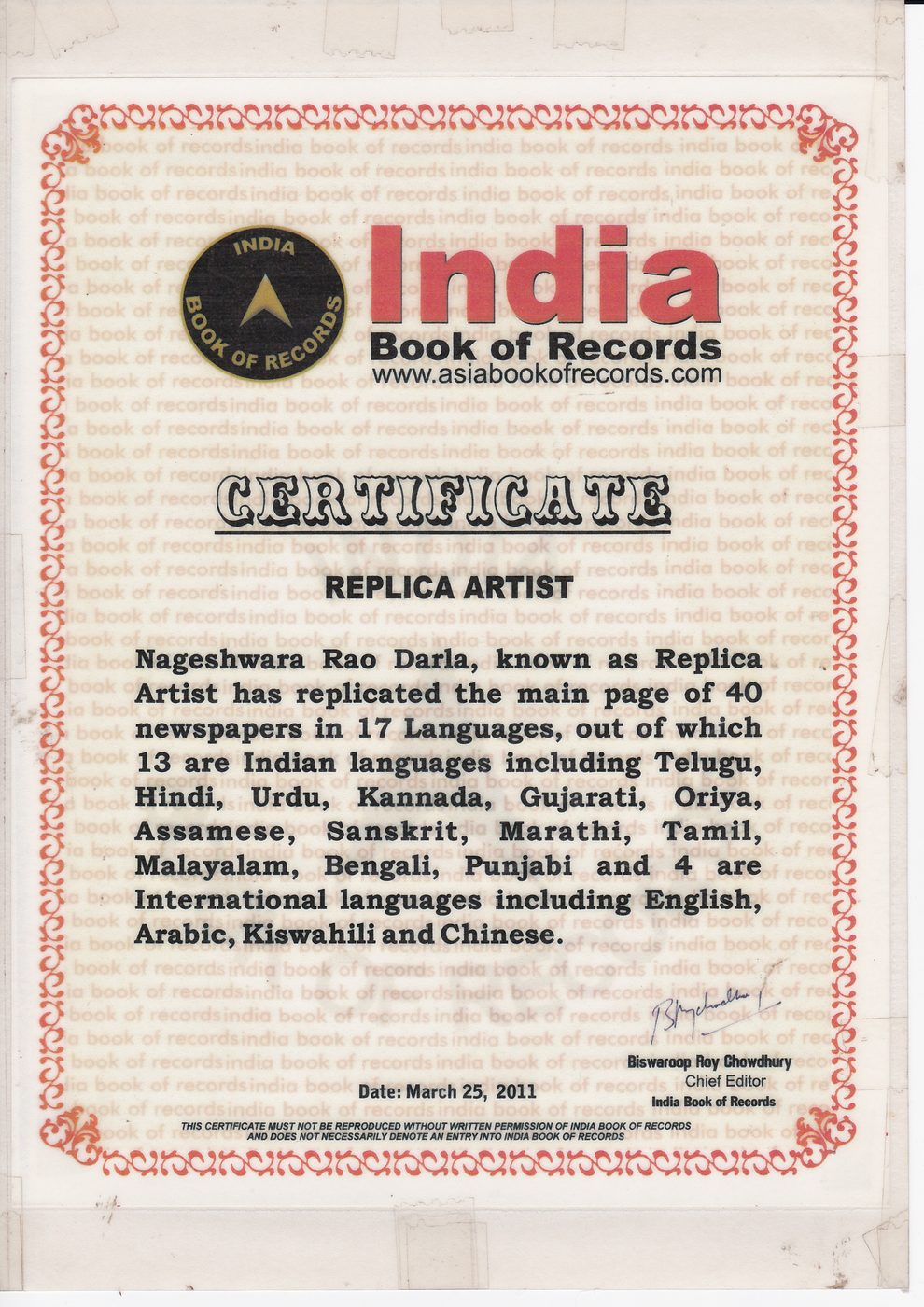 Replica Art of Newspaper Front Pages certificate — photo 8