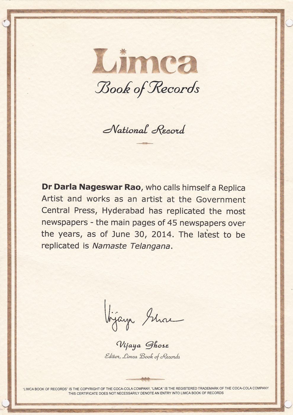 Replica Art of Newspaper Front Pages certificate — photo 11