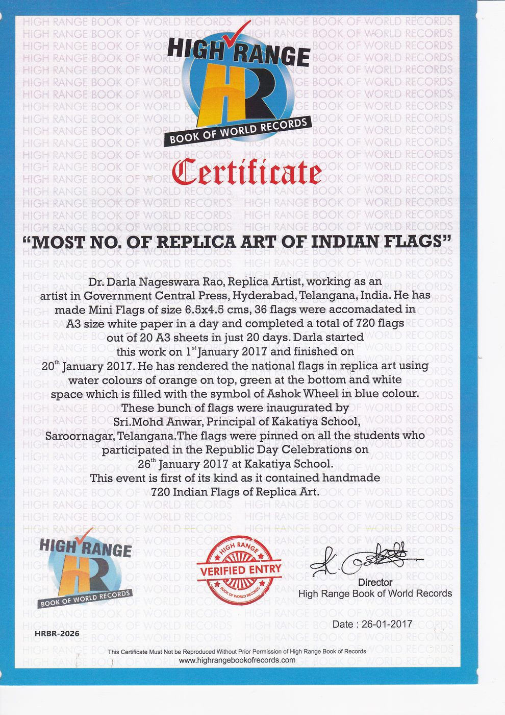 Mini Indian Flags certificate — photo 10