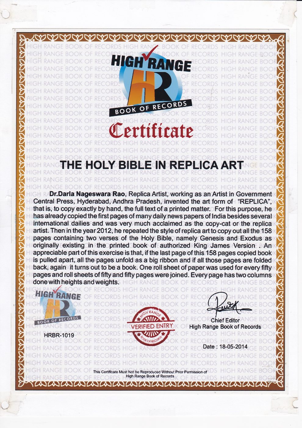 Holy Bible in Replica Art certificate — photo 8