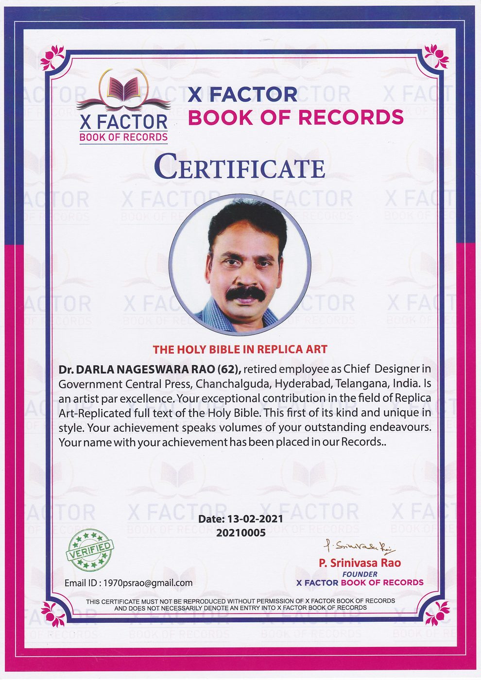 Holy Bible in Replica Art certificate — photo 17