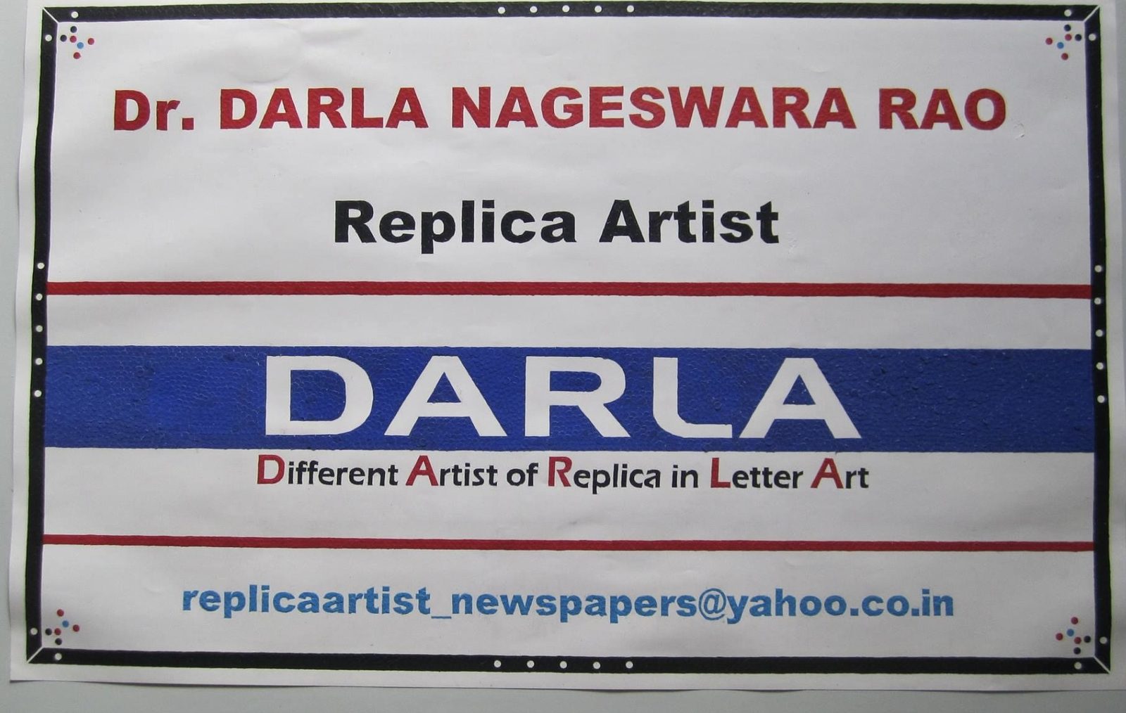 Oversized Visiting Card Stickers