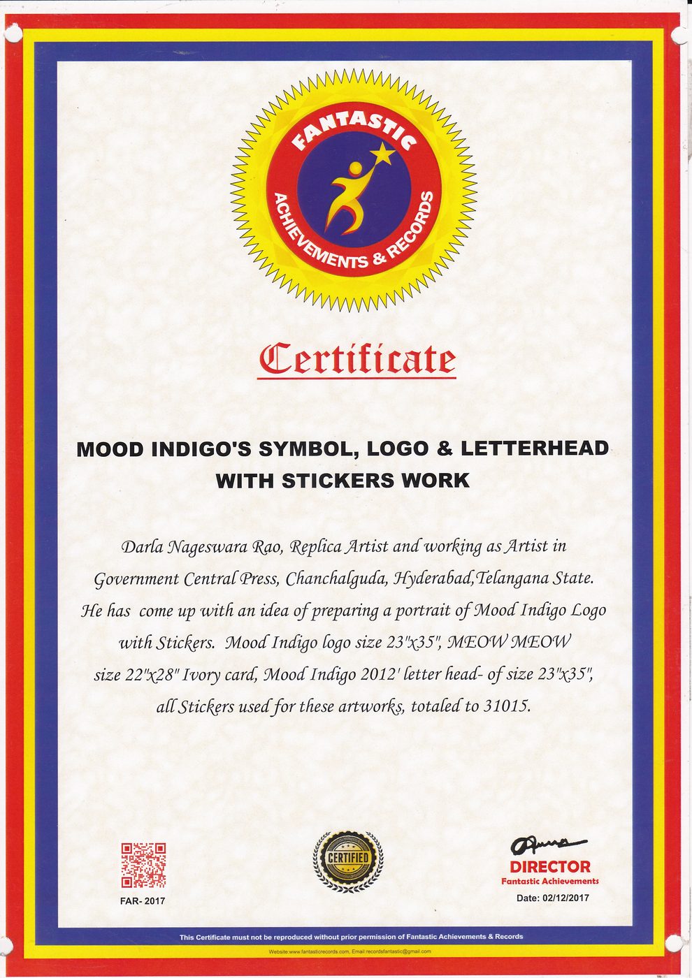 Mood Indigo IIT Bombay certificate — photo 6