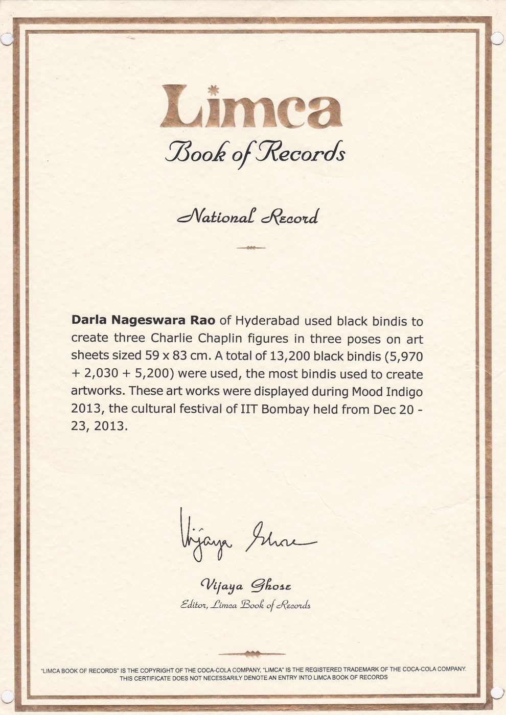 Mood Indigo IIT Bombay certificate — photo 11