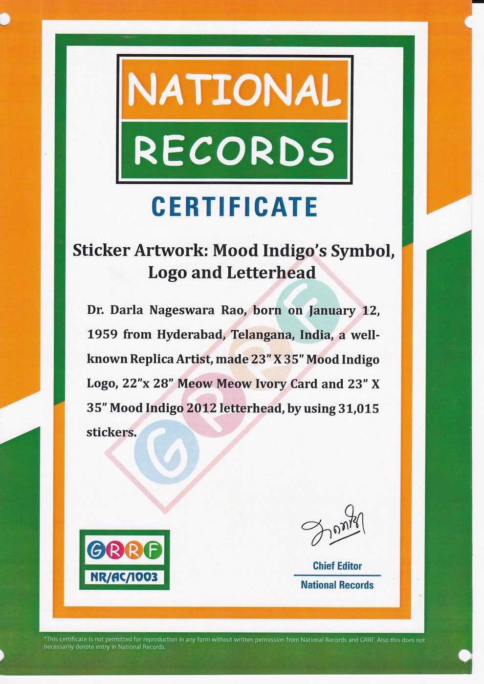 Mood Indigo IIT Bombay certificate — photo 13