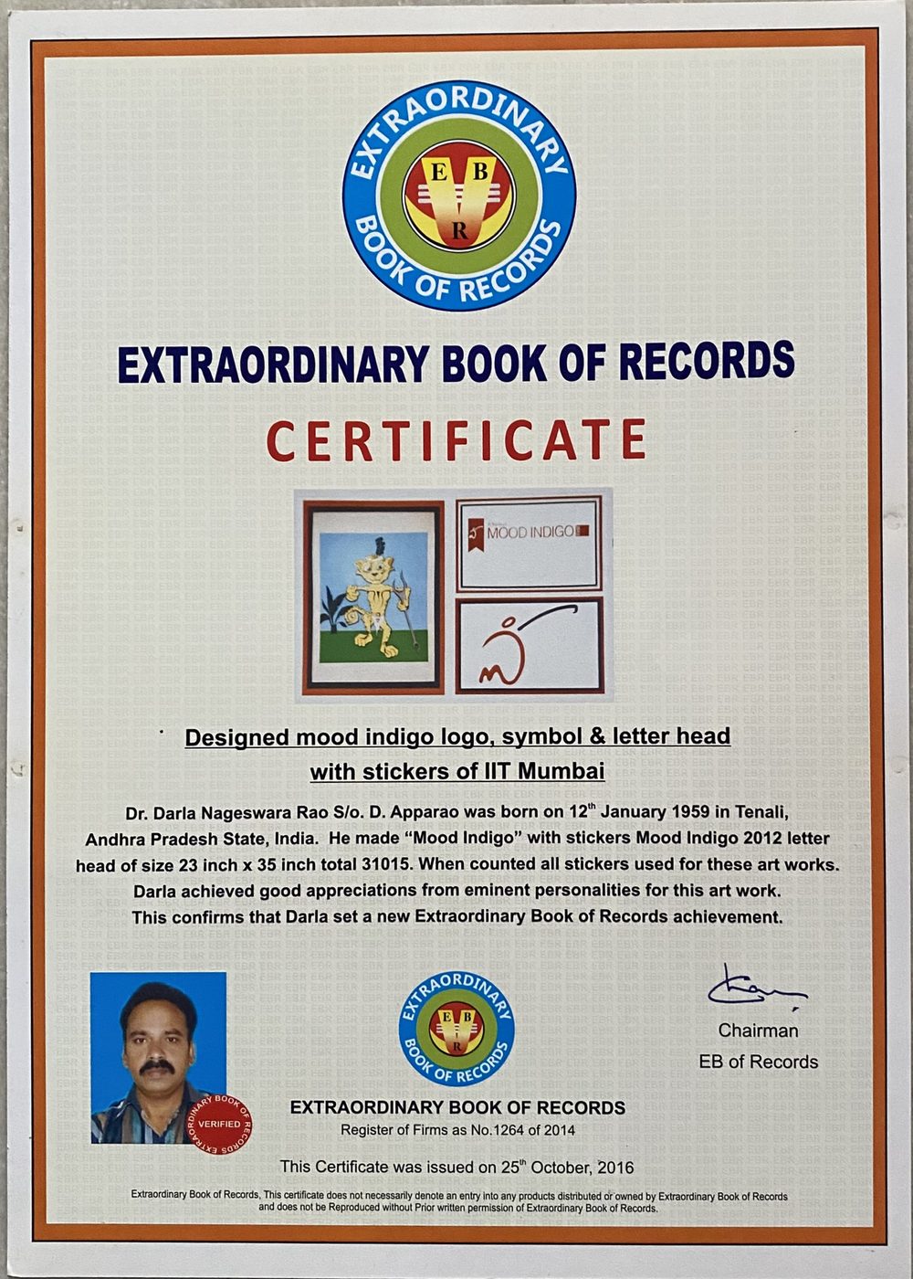 Mood Indigo IIT Bombay certificate — photo 19