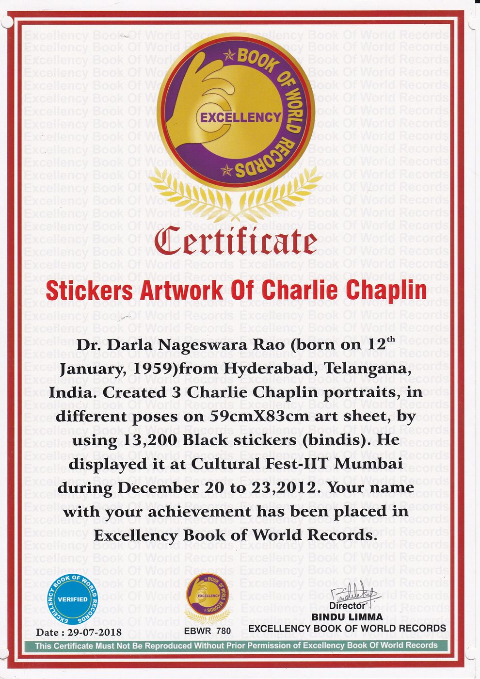 Charlie Chaplin Bindis certificate — photo 5