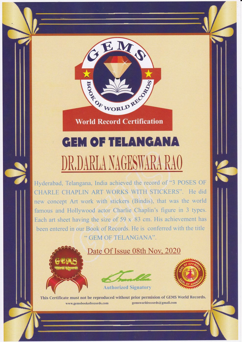 Charlie Chaplin Bindis certificate — photo 7