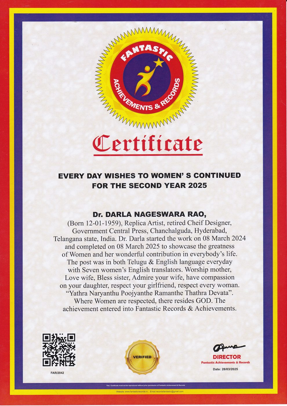 Everyday Salute to Women certificate — photo 5
