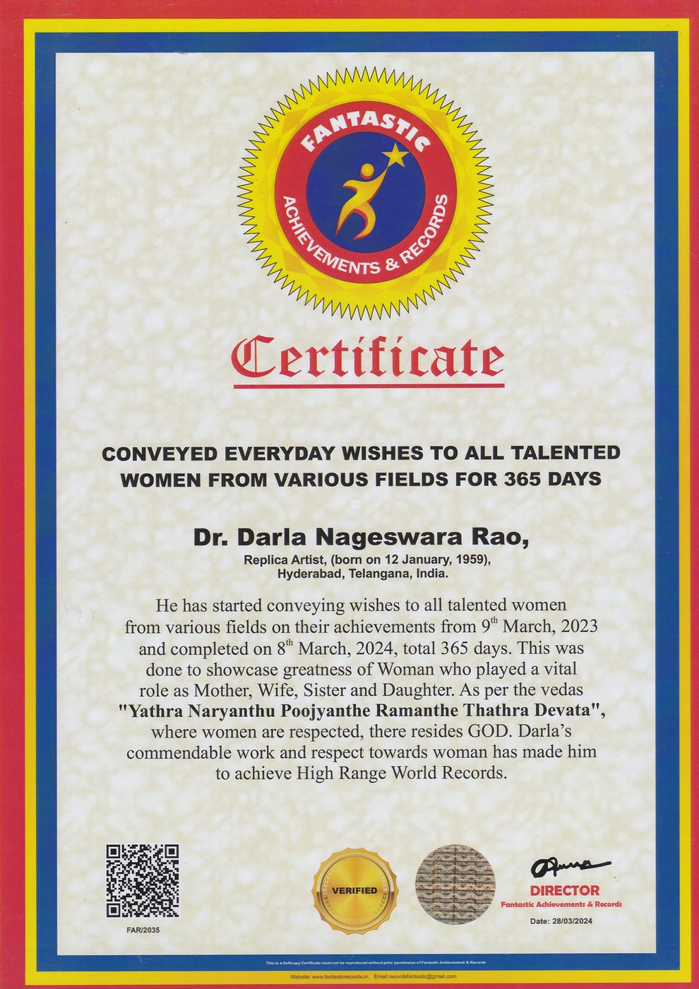 Everyday Salute to Women certificate — photo 6