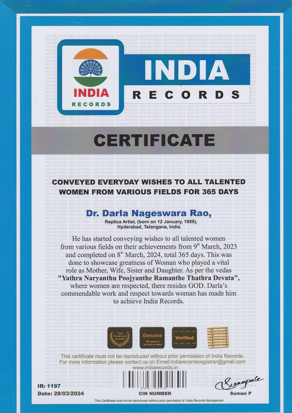 Everyday Salute to Women certificate — photo 13