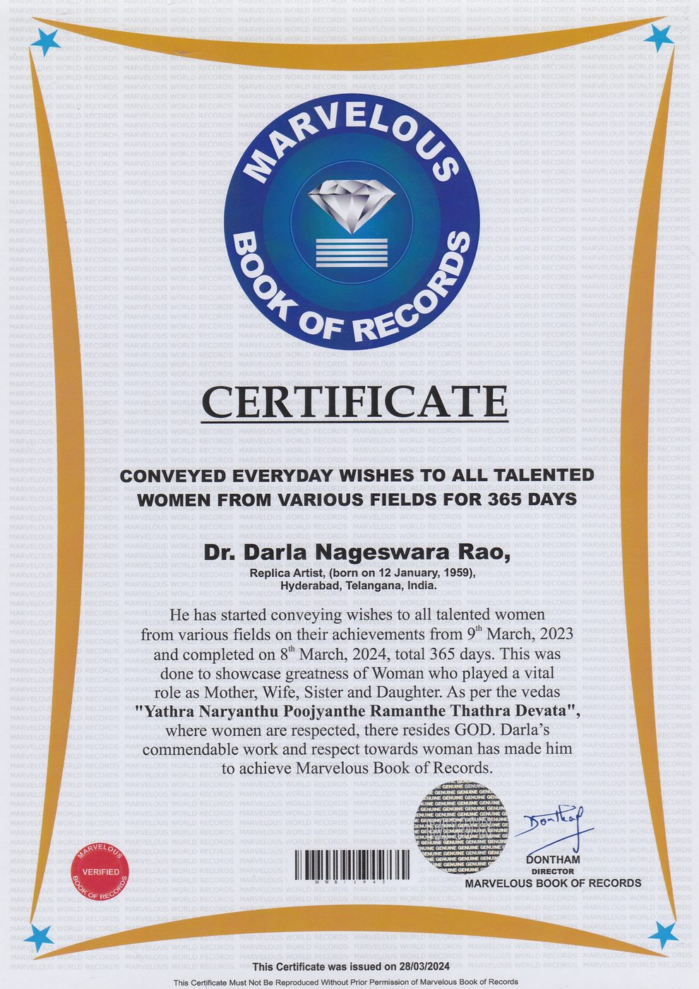 Everyday Salute to Women certificate — photo 15