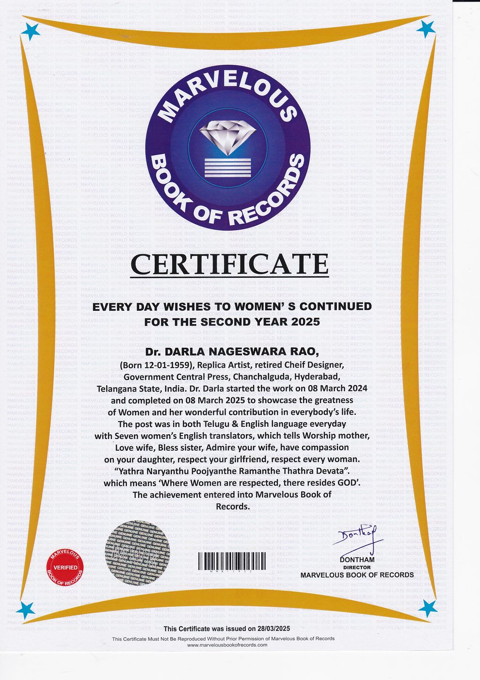 Everyday Salute to Women certificate — photo 16