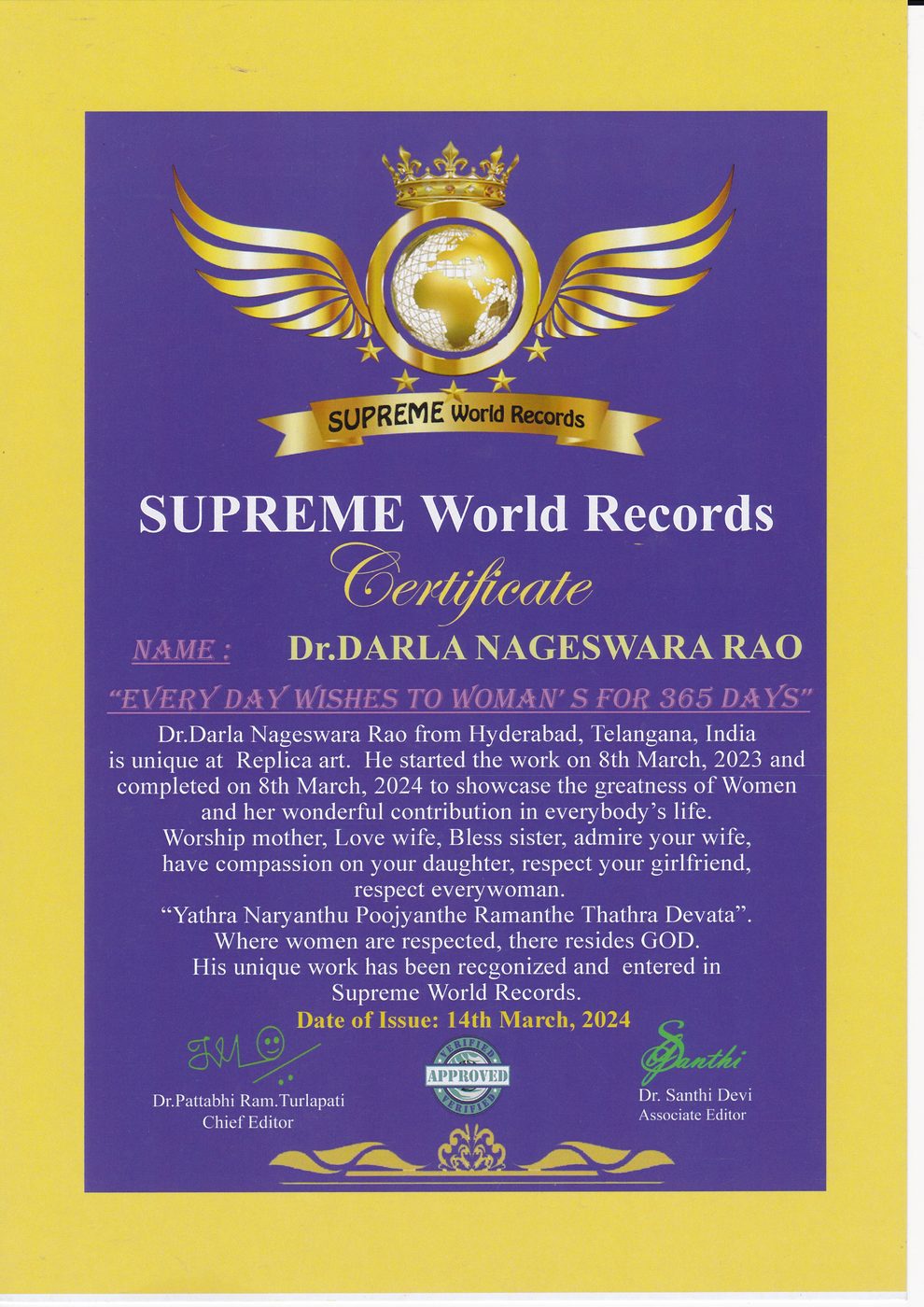 Everyday Salute to Women certificate — photo 18