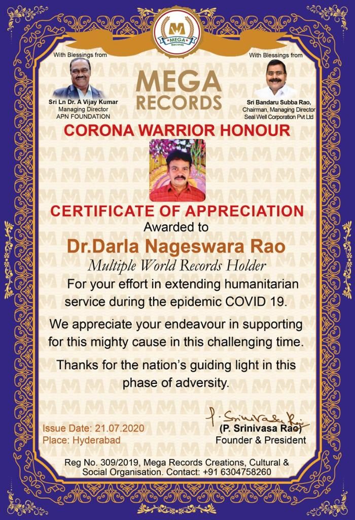 Corona Warrior certificate — photo 3