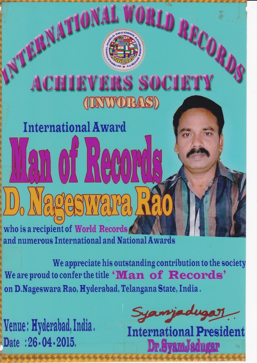 Special and Group Recognitions