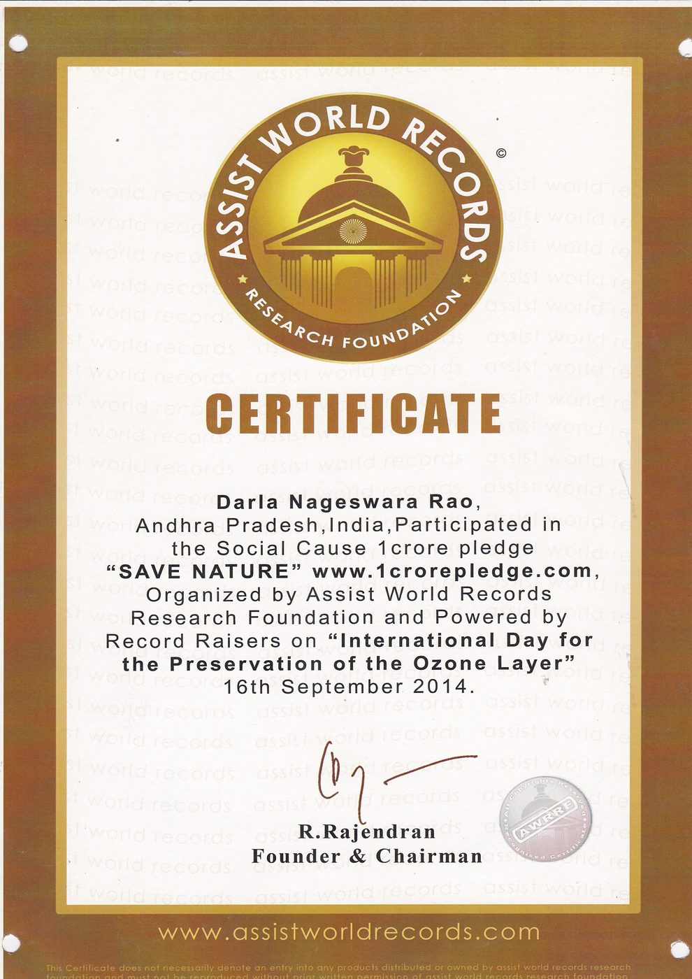 Special and Group Recognitions certificate — photo 4