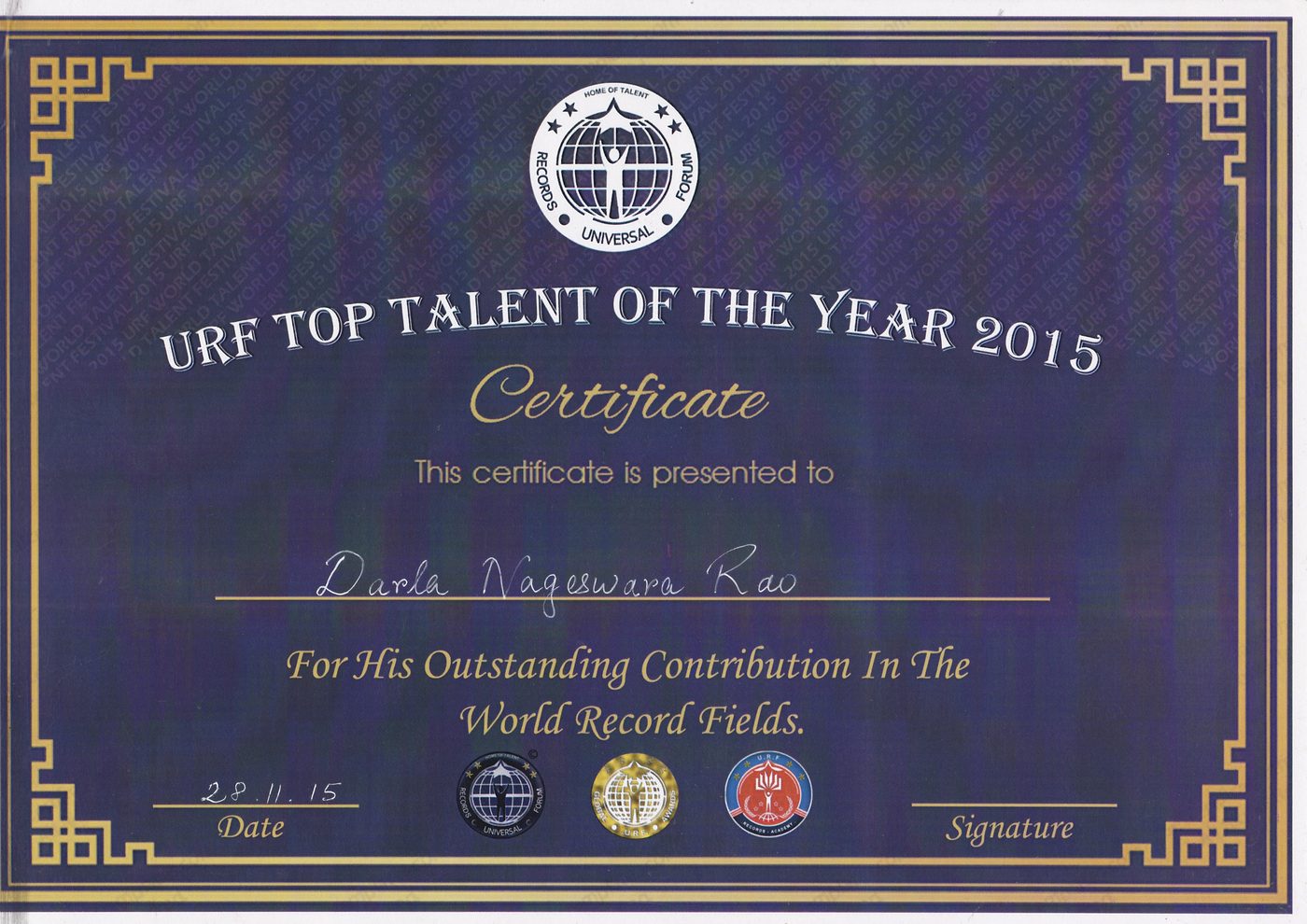 Special and Group Recognitions certificate — photo 6
