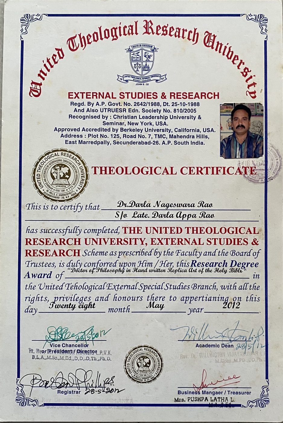 Special and Group Recognitions certificate — photo 8